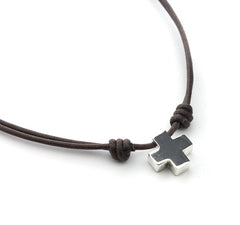CALAI - customizable silver cross necklace15mm