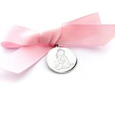 Medalla de cuna Angelita con osito 21mm