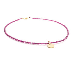 MEL - Customizable necklace with 10mm gold medal