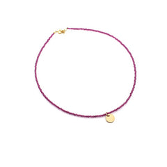 MEL - Customizable necklace with 10mm gold medal