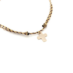 LASEA - Gold customizable cross necklace 17x14mm