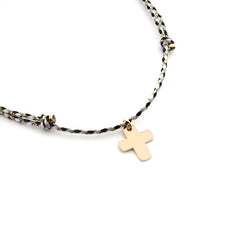 LASEA - Gold customizable cross necklace 17x14mm