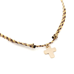 LASEA - Gold customizable cross necklace 17x14mm