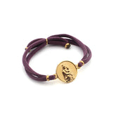 Escapulario CARMELO DOR - pulsera medalla personalizable dorada 18 mm con elástico