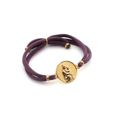 Escapulario CARMELO DOR - pulsera medalla personalizable dorada 18 mm con elástico