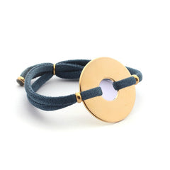 LAVENDER DOR- Pulsera personalizable donut dorado 30mm