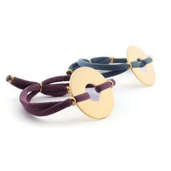 LAVENDER DOR- Pulsera personalizable donut dorado 30mm