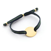 CATI DOR - Pulsera personalizable medalla dorada 15mm