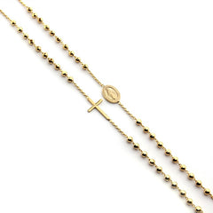 DEVOTE DOR - Collar rosario dorado Virgen Milagrosa