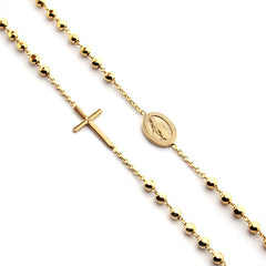DEVOTE DOR - Collar rosario dorado Virgen Milagrosa