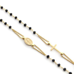 PEACE - Miraculous Virgin Gold Rosary Necklace