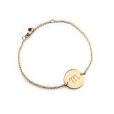 AZU DOR - pulsera personalizable medalla dorada 15mm
