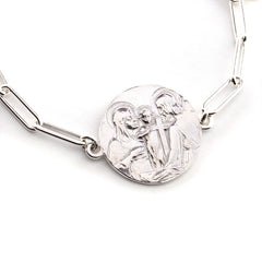 Scapular HOLY FAMILY - customizable bracelet with silver medals
