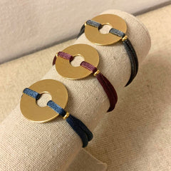 LAVENDER DOR- Pulsera personalizable donut dorado 30mm
