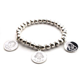 PAULA - pulsera personalizable medallas plata 15mm