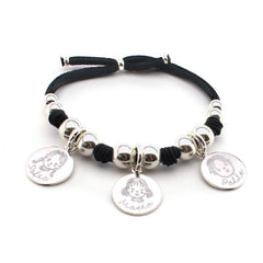 SARA - pulsera personalizable medallas plata 15mm