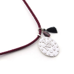 MIRACULOUS VIRGIN TRIS - silver medal necklace 18X22mm