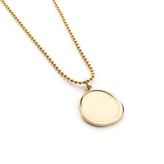 ROMINA - Personalized necklace with 17mm gold medal