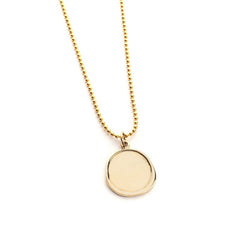 ROMINA - Personalized necklace with 17mm gold medal