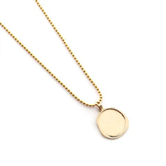 ROMINA - Personalized necklace with 17mm gold medal