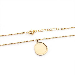 ROMINA - Personalized necklace with 17mm gold medal