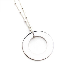 AMALIA - Customizable silver necklace 40mm