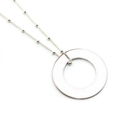 AMALIA - Customizable silver necklace 40mm
