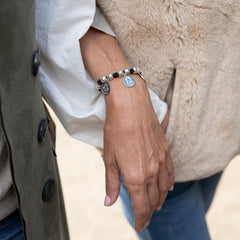 SARA - customizable bracelet with 15mm silver medals