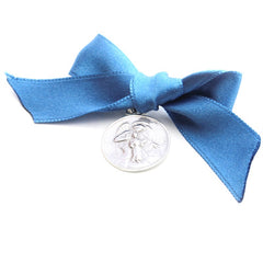 Guardian Angel Cradle Medal Silver 20mm