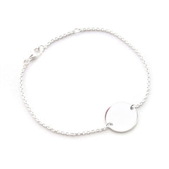 AZU- pulsera personalizable plata 15mm