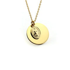 Collar MILAGROSA dorada con medalla personalizable
