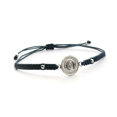 VIRGEN DE GUADALUPE TRIS - pulsera medalla plata 13mm