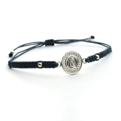 VIRGIN OF GUADALUPE TRIS - 13mm silver medal bracelet