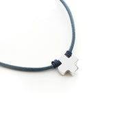 ROMA - collar personalizable cruz plata 15mm