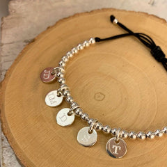 IRENE - pulsera personalizable medallas plata 8mm