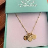 GABRIELA - customizable necklace with 8mm gold medals