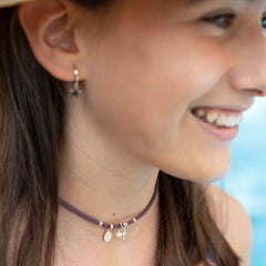 CHIC CIELITO - collar plata medalla 8mm