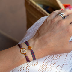 💦PLA DOR - 10mm gold customizable cross bracelet 
