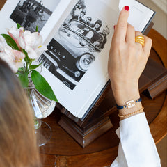 STOP - personalized silver bracelet with initial