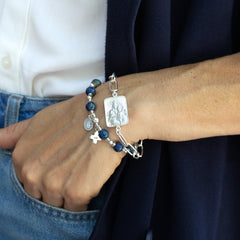 Escapulario REGNUM - pulsera eslabones plata 17x23mm