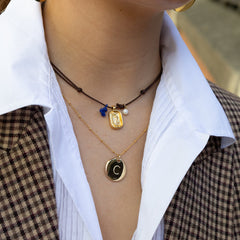 VIRGEN GUADALUPE DOR - collar medalla dorada 11x16mm