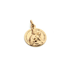 Virgen de la Almudena - medalla clásica dorada