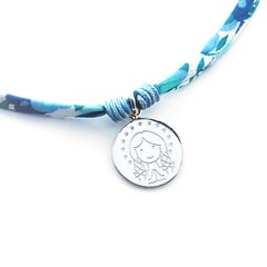 CIELITO LIBERTY - collar personalizable medalla plata 17mm