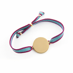 CATI DOR - Customizable bracelet with 15mm gold medal