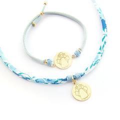 CONJUNTO CIELITO LIBERTY - personalizable medalla plata o dorado 15mm