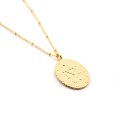 VIRGIN MIRACULOUS GOLDEN BISEL - gold chain necklace 18x22mm