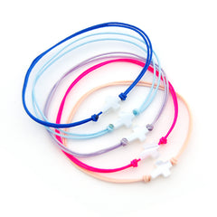 PACK of 5 Mini Golden Cross Bracelets