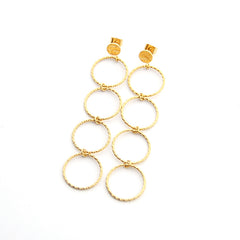 TAMI - pendientes dorados 15x70mm