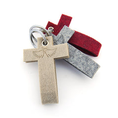 PACK 3 llaveros Cruz fieltro