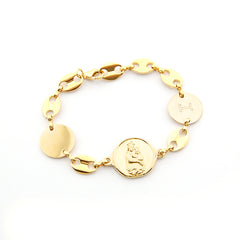 Escapulario CARMELO DOR - pulsera personalizable 18mm con medallas doradas